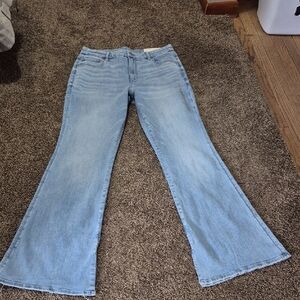NWT American Eagle Curvy Super High-Rise Flare Womens Jeans Size 14 Long